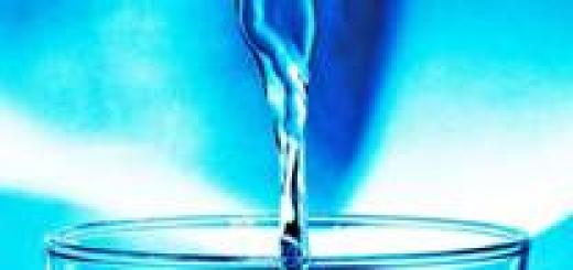 Properties of water in liquid state